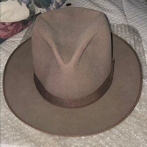 Pilgrim Cream and Brown Fedora Hat